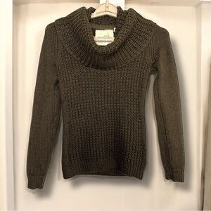 Angel of the North Anthropologie Sweater Sz XS Waffle Cowl Neck Wool Mohair Boho